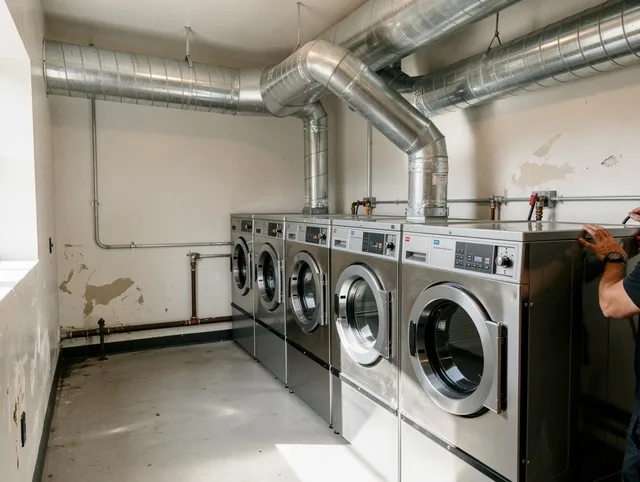 Laguna Niguel Dryer Vent Cleaning team performing large-scale commercial dryer vent cleaning in Laguna Niguel