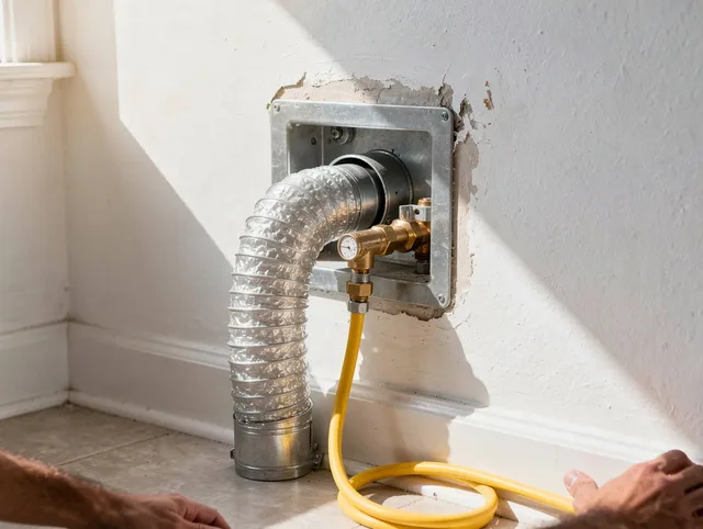 Laguna Niguel Dryer Vent Cleaning certified technician performing specialized gas dryer vent cleaning in Laguna Niguel