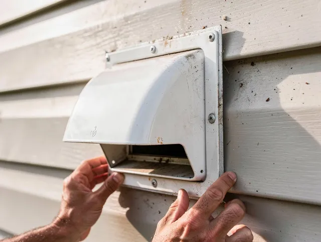 Laguna Niguel Dryer Vent Cleaning technician delivering thorough residential dryer vent cleaning service in Laguna Niguel
